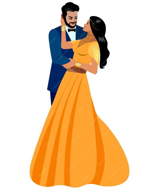 Premium Vector Beautiful Indian Bride Groom