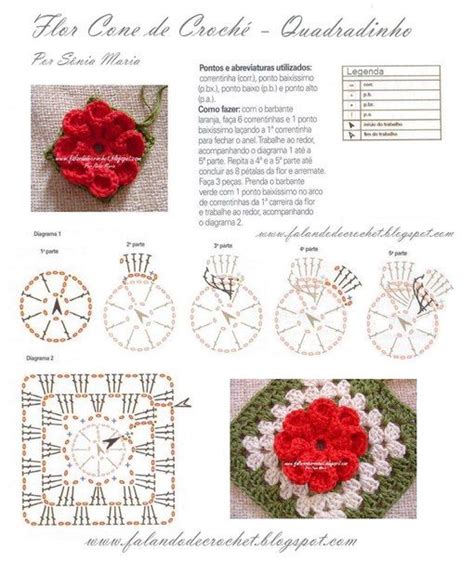 Granny Con Flor En Relieve Gaby Crochet Diy Diy Crochet Granny