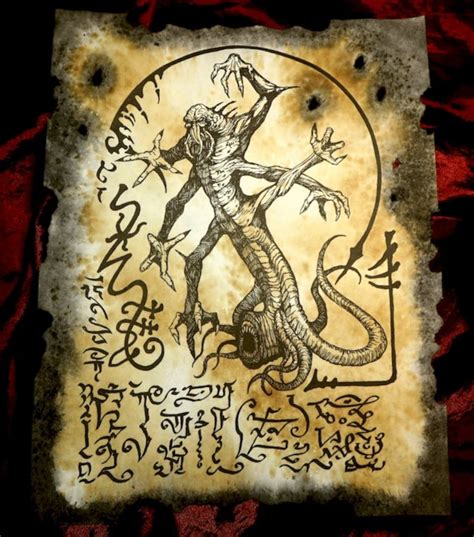 Slithering Nightmare Cthulhu Larp Necronomicon Scrolls Dark Occult