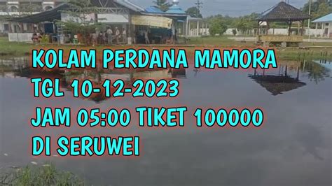 Kolam Perdana Mamora Minggu Ini Tgl 10 Desember 2023 Di Seruwei YouTube