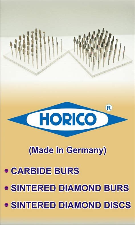 Stainless Steel Horico Dental Laboratory Sintered Carbide Diamond Burs