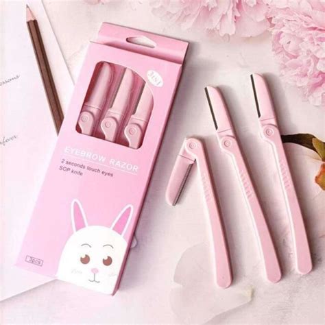 Zc Rasoir Mecaniquetondeuse Sourcils Rose Pliable Pi Ces