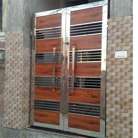 Polished Mild Steel Double Door Gate For Home Thickness 10mm At Rs