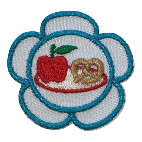 Girl Scout Daisy Snacks Badge Iron On Unofficial Patch Multi Level Troops Brownie Snacks Badge