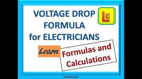 Voltage Drop Formula Which Formula To Use And How To Do The Calculations Correctly Youtube