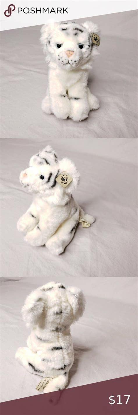 Adorable WWF Plush White Tiger Cub Stuffed Animal