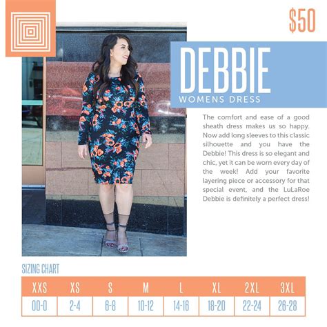 Lularoe Debbie Sizing Chart Lularoe Debbie Lula Roe Outfits Lularoe