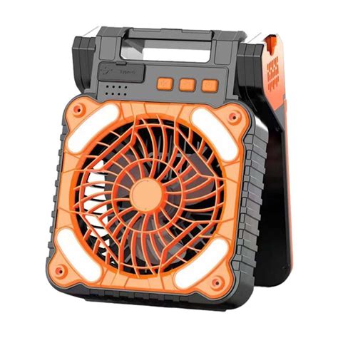 Yoloke Solar Powered Camping Fan With Led Lantern Powerful Wind