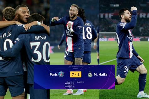 Gols De Psg X Maccabi Haifa Neymar Messi E Mbapp Marcam Em Vit Ria