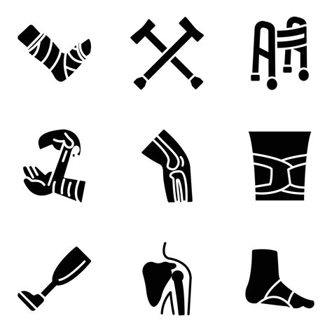 Pack Of Medical And Orthopaedic Tools Solid Icons 16436665 Vector Art