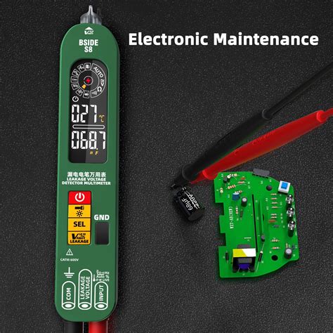 Bside Multímetro Digital Inteligente Probador De Voltaje Eléctrico Recargable Prueba De Fugas