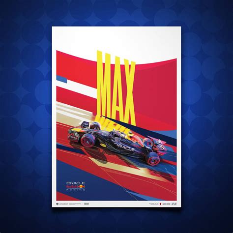 Max Verstappen 2022 Oracle Red Bull Racing Unique Numbers Poster