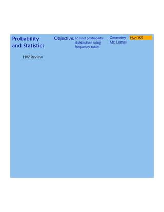 Frequency Tables And Counting Principle Pdf