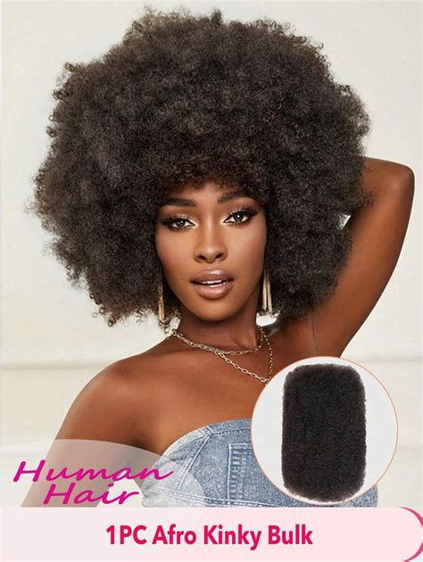 Extensions De Cheveux Humains En Vrac Afro Kinkys Pour Rallonges De