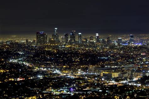 Downtown LA at night Photograph by David Persson - Fine Art America