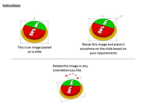 0514 50 50 Percentage In Pie Chart Image Graphics For Powerpoint Ppt