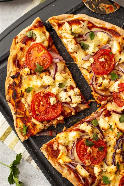 Indian Pizza With Paneer Naan Bread Pizza Inside Wales