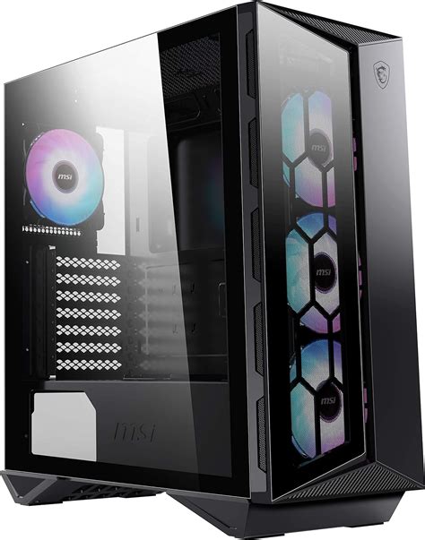 Msi Mpg Gungnir 110r G110r Mid Tower Gaming Computer Case Black Usb 3 2 Gen2 Type C 4x