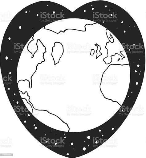 Heart Shaped Earth Stock Illustration Download Image Now Cut Out