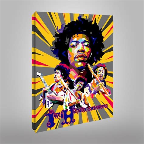 Canvas WPAP Pop Art Jimi Hendrix 50x70cm Bol