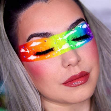 32 Pride Makeup Looks — Cloud Ombre Rainbow