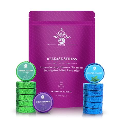 Mr Mirye Organic Shower Steamers 18 Pack Aromatherapy Set With