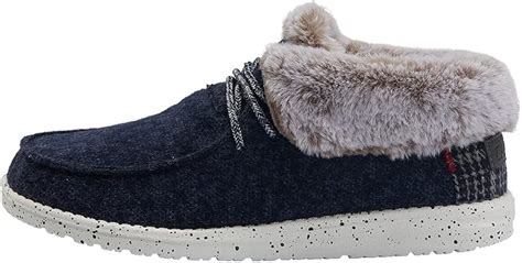 Hey Dude Womens Britt Wool Faux Fur Lined Ankle Boots Uk Shoes And Bags