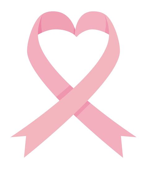 Heart Pink Ribbon Of Breast Cancer Awareness Vector Design 4083800 Vector Art At Vecteezy