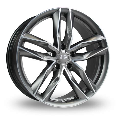 Mam Rs Matt Palladium Front Polished Alloy Wheels Wheelbase