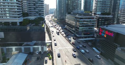 Traffic on a Highway in Downtown Toronto, Canada Free Stock Video ...