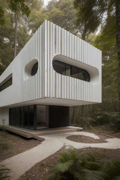 Hermanos Construyendo Una Casa De Hadas En El Bosque Foto Premium