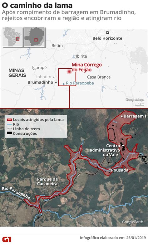 Tragédia em Brumadinho o caminho da lama Minas Gerais G1