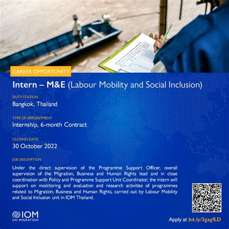 Iom Thailand On Twitter 📢internship Opportunities We Are Looking For