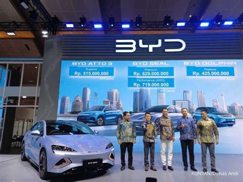 Byd Umumkan Harga Resmi Tiga Mobil Listriknya Di Indonesia