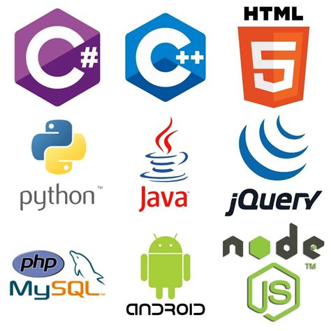 Java Python Node Js React Php Database C Html Css Javascript Jquery