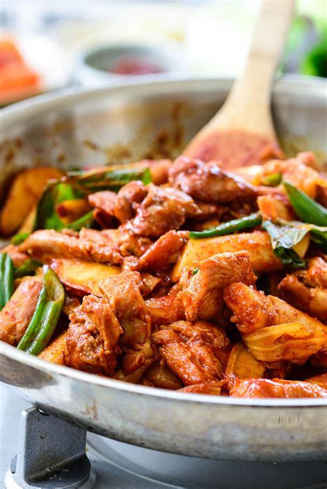 Dakgalbi Stir Fried Spicy Chicken Korean Bapsang