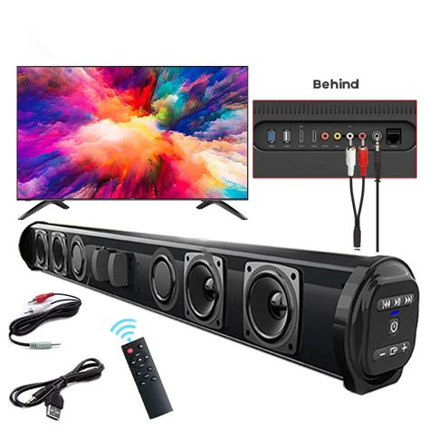 Barre De Son TV Filaire Et Sans Fil Compatible Bluetooth Barre De Son