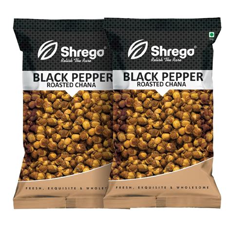 Shrego Black Pepper Roasted Chana Snack And Namkeen Vacuum Packed