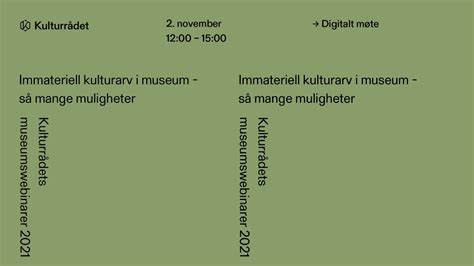 Immateriell Kulturarv P Museum S Mange Muligheter Youtube