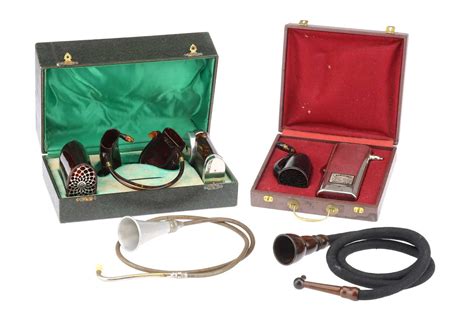 Lot 115 - Ear Trumpets and Hearing Therapy Apparatus,