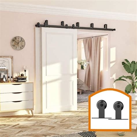 Amazon Zekoo Ft Bypass Sliding Barn Door Hardware Steel Track