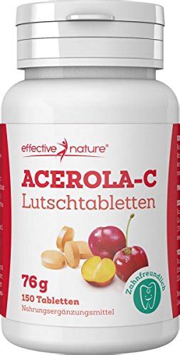 effective nature Acerola Lutschtabletten natürliches Vitamin C aus der