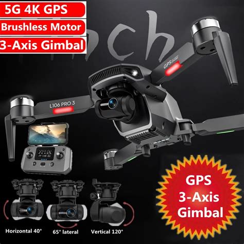 4k profissional gps sem escova 3 axis cardan rc zangão quadcopter 5g 1