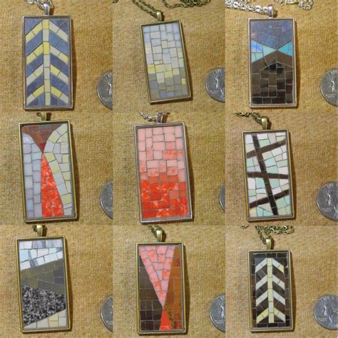 Mosaic Pendants Mosaic Art Micro Mosaic Jewelry Mosaic Glass