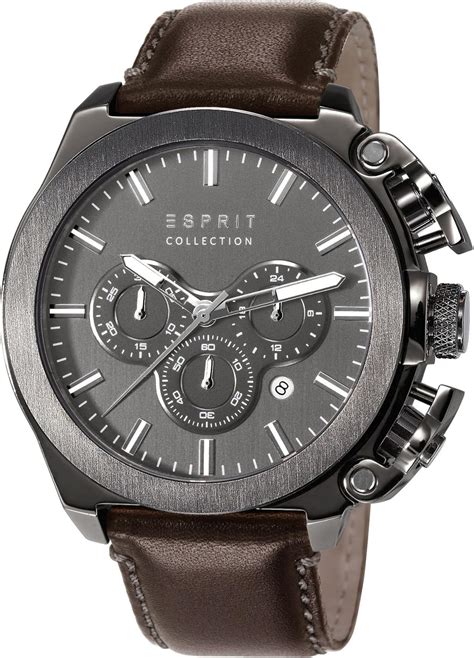 Esprit EL102181003 Reloj para Hombres Correa de Cuero Color marrón