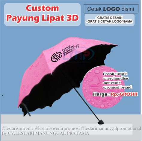 Souvenir Merchandise Payung Lipat D Custom Pl Lestari Manunggal