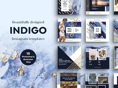 INDIGO Instagram Templates by Andimaginary Creative Co. on Dribbble