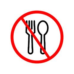 Do not eat sign Royalty Free Vector Image - VectorStock