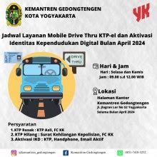 Kemantren Kotagede Pelayanan Drive Thru Cetak Ktp El Dan Identitas