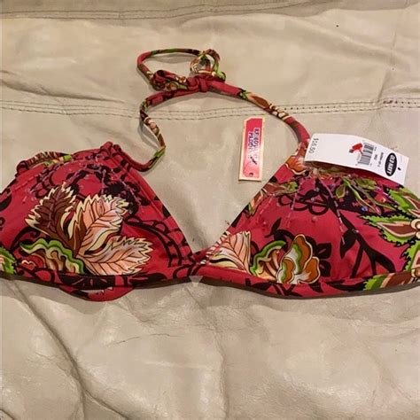 Old Navy Swim Old Navy Pink Floral Bikini Top M Poshmark